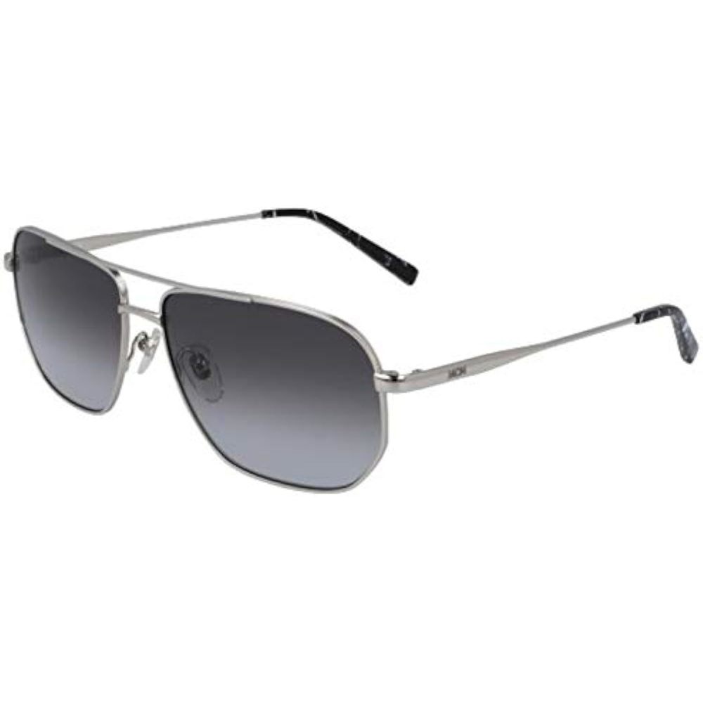 NEW MCM 141S 045 Silver Aviator Sunglasses with Grey Lenses & MCM Case